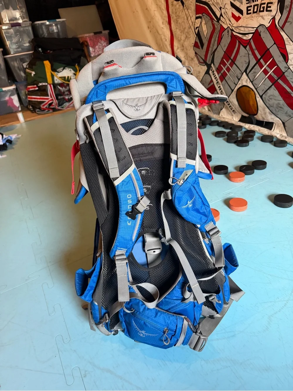 OSPREY Poco Plus Blue and Gray Kids Carrier Pack